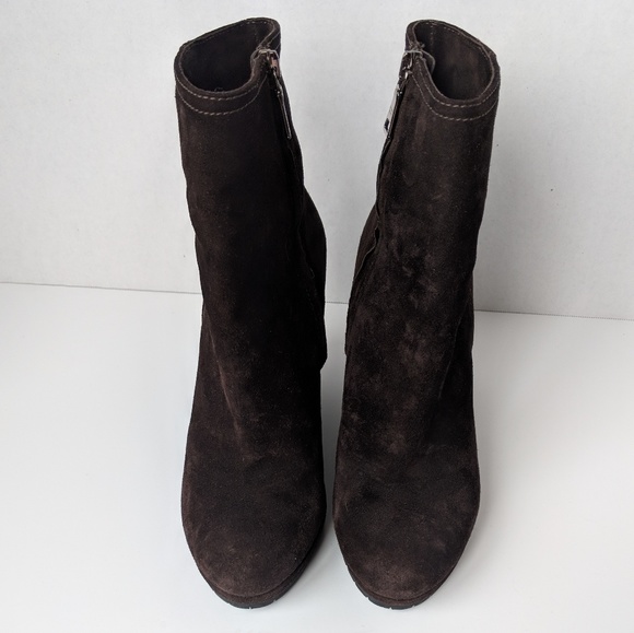 Prada brown suede wedge boots - Picture 3 of 8